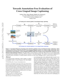 Towards Annotation-Free Evaluation of Cross-Lingual Image Captioning