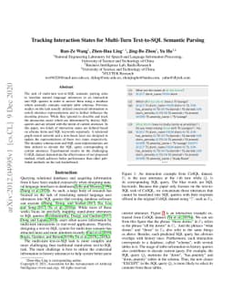 Tracking Interaction States for Multi-Turn Text-to-SQL Semantic Parsing