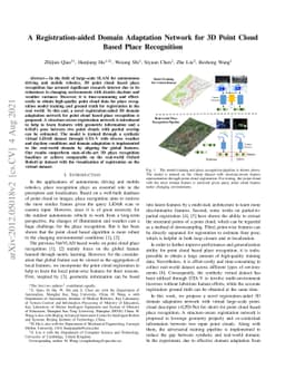 A Registration-aided Domain Adaptation Network for 3D Point Cloud Based
  Place Recognition