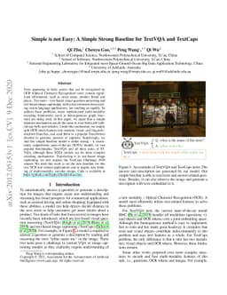 Simple is not Easy: A Simple Strong Baseline for TextVQA and TextCaps