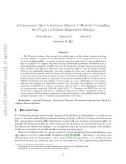 A Riemannian Block Coordinate Descent Method for Computing the
  Projection Robust Wasserstein Distance