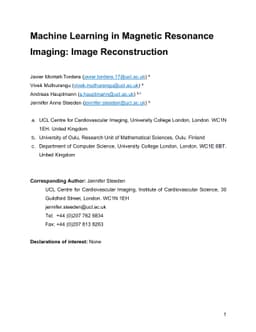 Machine Learning in Magnetic Resonance Imaging: Image Reconstruction