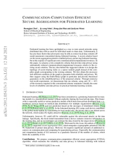 Communication-Computation Efficient Secure Aggregation for Federated
  Learning