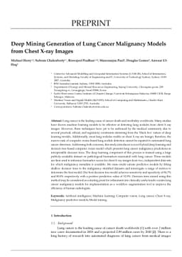 Deep Mining Generation of Lung Cancer Malignancy Models from Chest X-ray
  Images