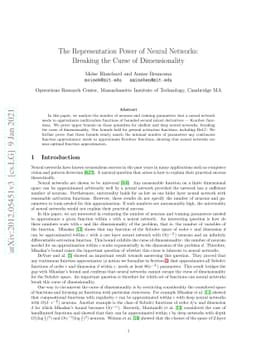 The Representation Power of Neural Networks: Breaking the Curse of
  Dimensionality