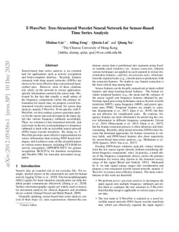 T-WaveNet: Tree-Structured Wavelet Neural Network for Sensor-Based Time
  Series Analysis