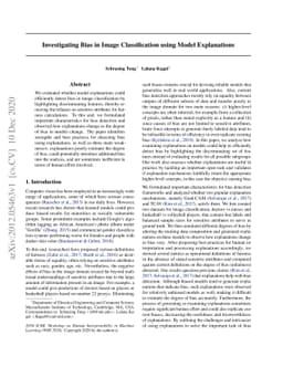 Investigating Bias in Image Classification using Model Explanations