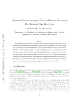 Adversarial Meta-Learning of Gamma-Minimax Estimators That Leverage
  Prior Knowledge