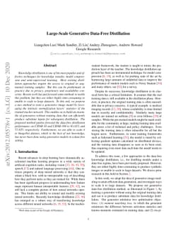 Large-Scale Generative Data-Free Distillation