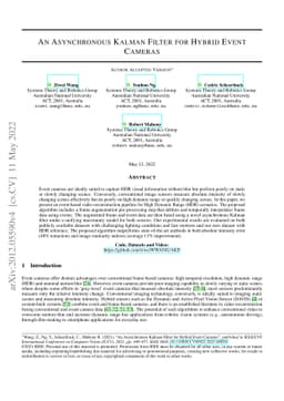 An Asynchronous Kalman Filter for Hybrid Event Cameras