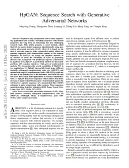HpGAN: Sequence Search with Generative Adversarial Networks