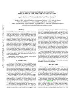 Independent Sign Language Recognition with 3D Body, Hands, and Face
  Reconstruction