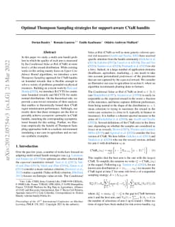 Optimal Thompson Sampling strategies for support-aware CVaR bandits
