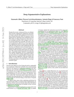 Deep Argumentative Explanations
