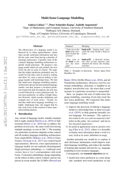 Multi-Sense Language Modelling