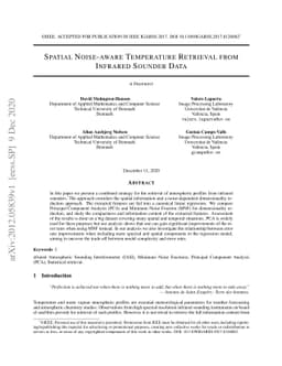 Spatial noise-aware temperature retrieval from infrared sounder data