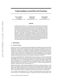 Understanding Learned Reward Functions