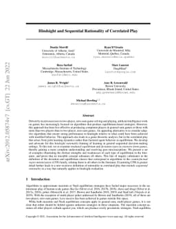 Hindsight and Sequential Rationality of Correlated Play