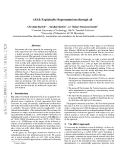 xRAI: Explainable Representations through AI