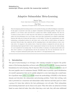 Adaptive Submodular Meta-Learning