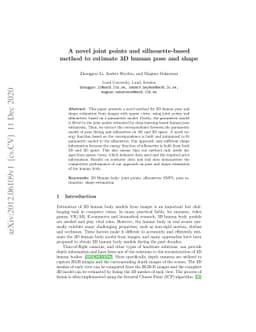 A novel joint points and silhouette-based method to estimate 3D human
  pose and shape