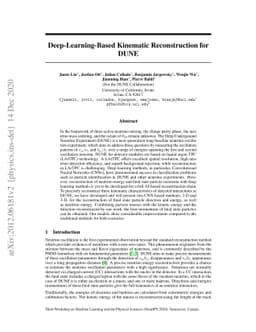 Deep-Learning-Based Kinematic Reconstruction for DUNE
