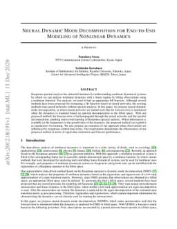 Neural Dynamic Mode Decomposition for End-to-End Modeling of Nonlinear
  Dynamics