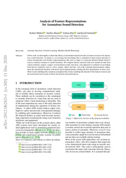 Analysis of Feature Representations for Anomalous Sound Detection