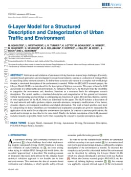 6-Layer Model for a Structured Description and Categorization of Urban
  Traffic and Environment