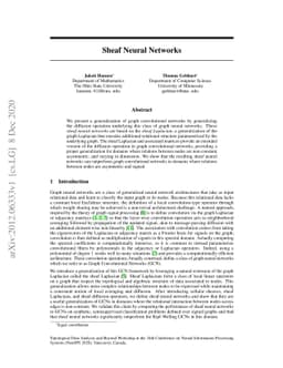 Sheaf Neural Networks