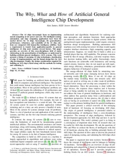 The Why, What and How of Artificial General Intelligence Chip
  Development
