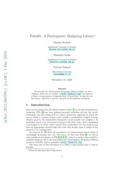 Pabulib: A Participatory Budgeting Library