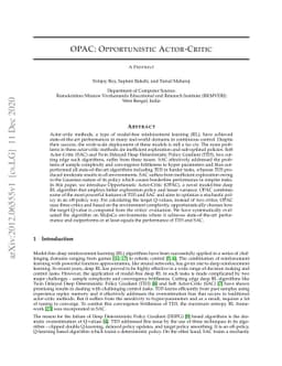 OPAC: Opportunistic Actor-Critic