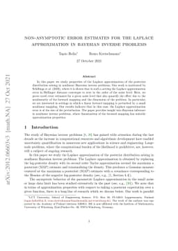 Non-asymptotic error estimates for the Laplace approximation in Bayesian
  inverse problems