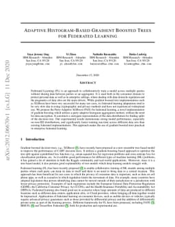 Adaptive Histogram-Based Gradient Boosted Trees for Federated Learning