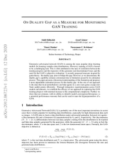 On Duality Gap as a Measure for Monitoring GAN Training