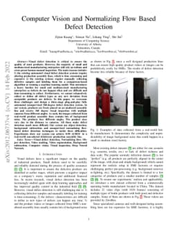 Computer Vision and Normalizing Flow-Based Defect Detection