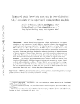 Increased peak detection accuracy in over-dispersed ChIP-seq data with
  supervised segmentation models