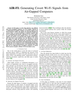 AIR-FI: Generating Covert Wi-Fi Signals from Air-Gapped Computers