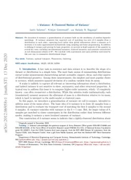 $k$-Variance: A Clustered Notion of Variance