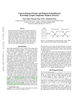 Context-Enhanced Entity and Relation Embedding for Knowledge Graph
  Completion