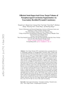 Efficient Semi-Supervised Gross Target Volume of Nasopharyngeal
  Carcinoma Segmentation via Uncertainty Rectified Pyramid Consistency