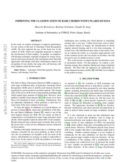 Improving the Classification of Rare Chords with Unlabeled Data