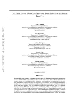 Deliberative and Conceptual Inference in Service Robots