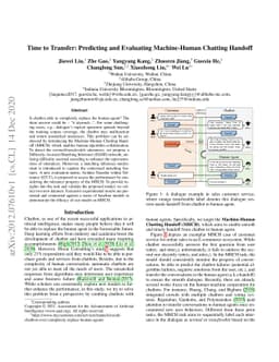 Time to Transfer: Predicting and Evaluating Machine-Human Chatting
  Handoff