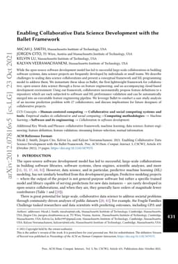 Enabling Collaborative Data Science Development with the Ballet
  Framework