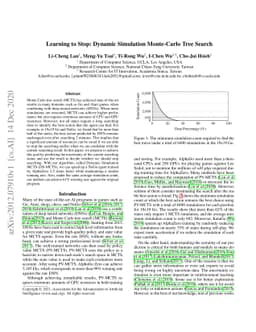 Learning to Stop: Dynamic Simulation Monte-Carlo Tree Search