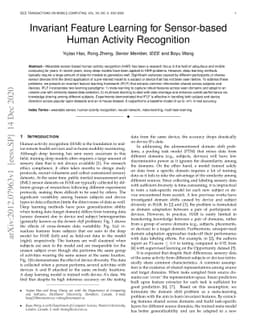 Invariant Feature Learning for Sensor-based Human Activity Recognition