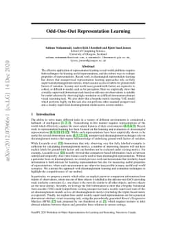Odd-One-Out Representation Learning