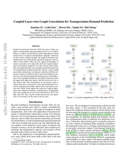 Coupled Layer-wise Graph Convolution for Transportation Demand
  Prediction